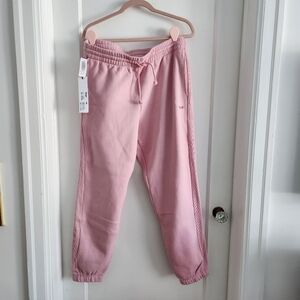 Pink Cozy Boyfriend TNA Aritzia Sweat Pants